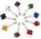 Crafans Kreuz-Anhänger Glaskruzifix zum Anklippen, facettierter Kristallglas-Kreuz-Anhänger für Schlüsselanhänger, Rucksack, hängende Ornamente, Schmuckherstellung, 36 Stück, Glas, Glas