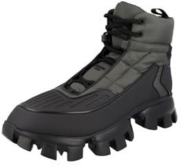 Prada Herren Grau Nylon High-Top Sneaker 2TG189 45.5 EU/UK 11.5