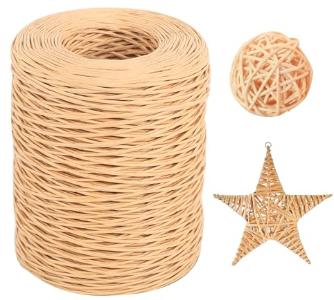 200m Papierdraht Natur Papierdraht zum Basteln Bindedraht Bonsai Draht Drahtschnur zum Basteln Papiergarn Floristikbedarf Rebendraht Papierseil Hochzeitsstrauß Verpackung Blumengesteck Werkzeuge