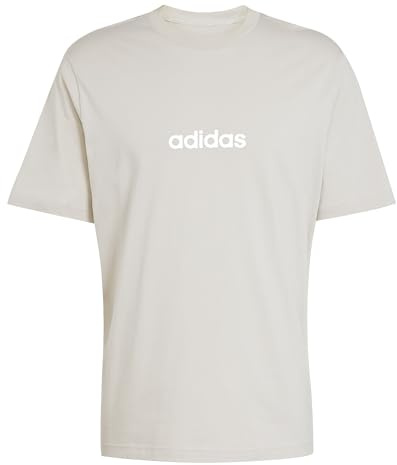 adidas Homme Essentials Linear Single Jersey Shirt, Wonder Alumina/White, M