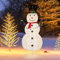 SOARS Schneemann LED 180cm, Weihnachtsdeko mit Hut, Schal, Lichterkette, Weihnachtsfigur mit 180 LED-Lichtern, Weihnachtsbeleuchtung Weihnachtsdekoration für außen und innen
