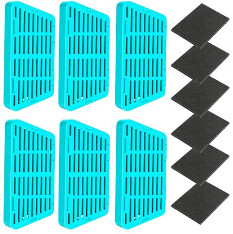 12 Stück Katzenbrunnen Filter, 6 Aktivkohlefilter + 6 Schaumstofffilter, Dreifach-Filterung zur Wasseraufbereitung, Geeignet für Trinkbrunnen für Katzen “B0DHH1YZXJ” & ” B0DHH18JVJ”