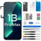 Risidamoy for iPhone 13 Pro Max Screen Replacement with Earpiece Flex Cable Proximity Sensor LCD Touch Display Digitizer Full Assembly with Front Glass Repair Tools Kits A2484 A2641 A2643 A2644 A2645