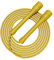 MOGOLD Springseil, 300cm PVC-Seil mit Baumwollkern, Ergonomische Griffe, Verstellbare Länge, Schwarz (Yellow)