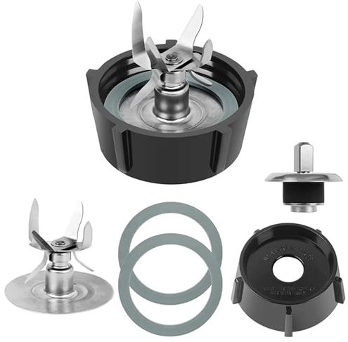 Szwaldaper Repuestos de Fondo de Jarra de licuadora compatibles con Cuchillas Fusion de 6 Puntos 4980 y 4902, for Cuchillas de licuadora Oster, Osterizer Reemplazo de Cuchillas para licuadora