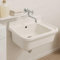 Fregadero Pileta de Pared - Resina de Polipropileno - 10 Años Garantía - Color Blanco, Lavabo Pila para Lavadero (51,5x34)