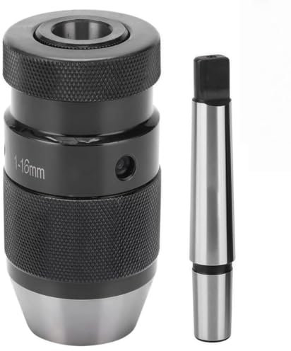 Acciaio Mandrino Trapano, Mandrino per Trapano, Mandrino Autoserrante per MT2 -B18 MK2 da 1-16mm, Mandrino a Colonna con Pergolato per Trapano Tornio