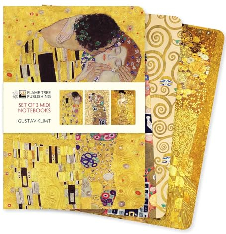 Dreier Set Mittelformat-Notizbücher: Gustav Klimt: Unser beliebten Mittelformat-Notizbücher im 3er-Pack mit flexiblen, künstlerisch gestalteten ... Künstlers (3er-Pack Mittelformat-Notizbücher)