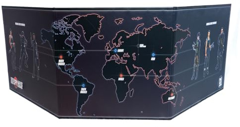 Black Cat Gaming The Spy Game RPG GM Screen and Booklet | 3-Panel GM Screen with Helpful Tables, Reminders, and Covert-World Map