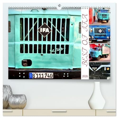 BEST OF IFA (hochwertiger Premium Wandkalender 2026 DIN A2 quer), Kunstdruck in Hochglanz: LKW W50 und L60 von IFA in Kuba (CALVENDO Mobilitaet)