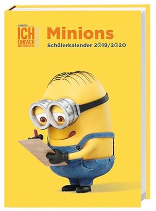 Minions Schülerkalender A5: 17 Monate von August 2019 bis Dezember 2020. Taschenkalender 2020. 17-Monate Wochenkalendarium. gebunden. Format 15,2 x 21,5 cm