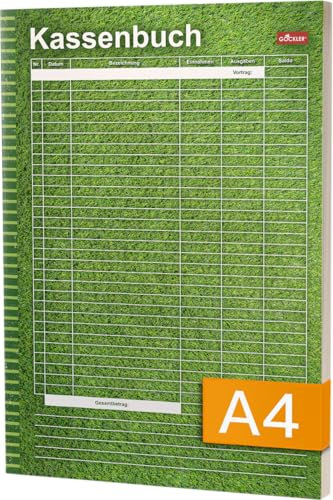Gockler® KASSENBUCH für Vereine DIN A4: Einnahmen-Ausgaben-Buchführung monatlich | 100+ Seiten, ohne MwSt, ideal für Kleinunternehmer, grün