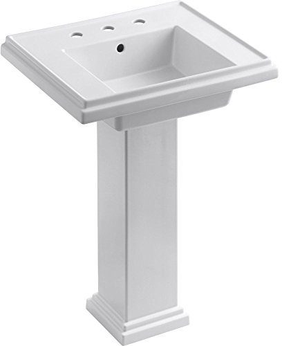 KOHLER Tresham - Lavatoio con piedistallo da 24 pollici con foro per rubinetto largo da 20,3 cm 1.375 Infradito colorati estivi, con finte perline