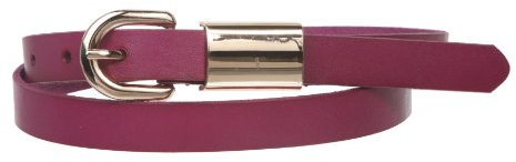 Beltiscool Skinny de la mujer sólido piel vestido cinturón Morado fucsia M - 81.42-89.06 cm