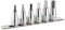FACOM JT.40 3/8 Inch Connector Set for Hexagonal Sockets 4-10 mm Pack of 1