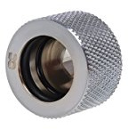 Alphacool HT 16mm HardTube Anschraubtülle G1/4 für Plexi- Messingrohre - Gerändelt - Chrome