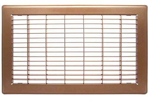 HVAC Premium Robustes, begehbares Bodengitter mit festen Klingen, 20,3 x 40,6 cm oder 40,6 x 20,3 cm, Braun [Außenmaße: 24 x 45 cm)