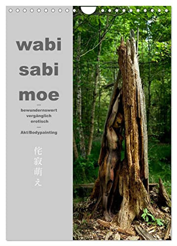 wabi sabi moe — bewundernswert vergänglich erotisch — Akt/Bodypainting (Wandkalender 2025 DIN A4 hoch), CALVENDO Monatskalender