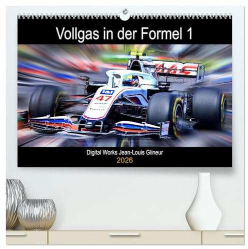 Vollgas in der Formel 1 (hochwertiger Premium Wandkalender 2026 DIN A2 quer), Kunstdruck in Hochglanz: Digital Arts und Formel 1 (CALVENDO Sport)