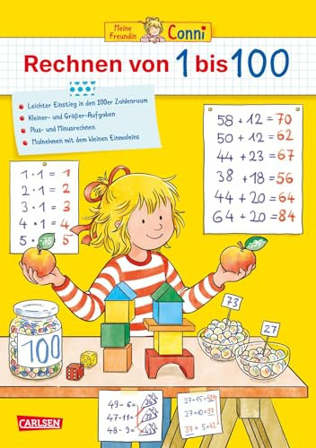 Conni Gelbe Reihe (Beschäftigungsbuch): Rechnen von 1 bis 100: Heft zum Zählen- und Rechnenlernen mit Zahlenspielen für Kinder ab 5 Jahren