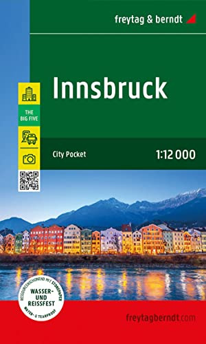 Innsbruck, Stadtplan 1:8.000, freytag & berndt: City Pocket, Innenstadtplan, wasserfest und reißfest (freytag & berndt Stadtplan)