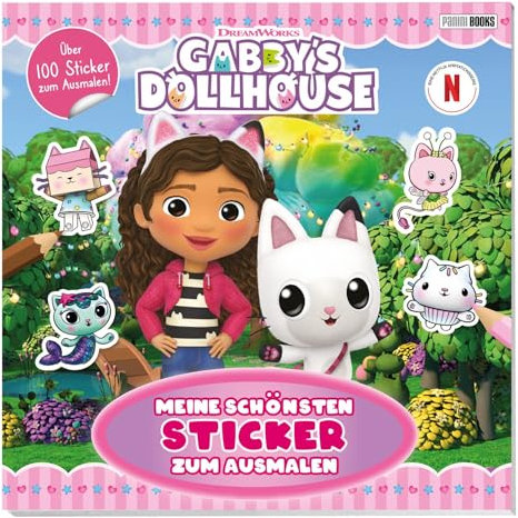 Gabby's Dollhouse: Meine schönsten Sticker zum Ausmalen: Malblock mit über 100 Sticker zum Ausmalen!