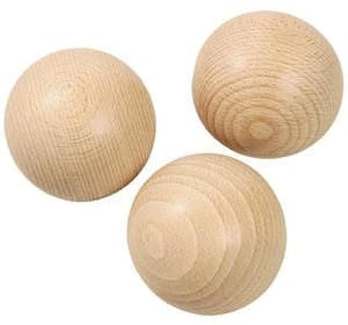 CREATIV DISCOUNT ® Holzkugel ohne Bohrung, Größe 40mm, 5 Stück, CSH15OB40