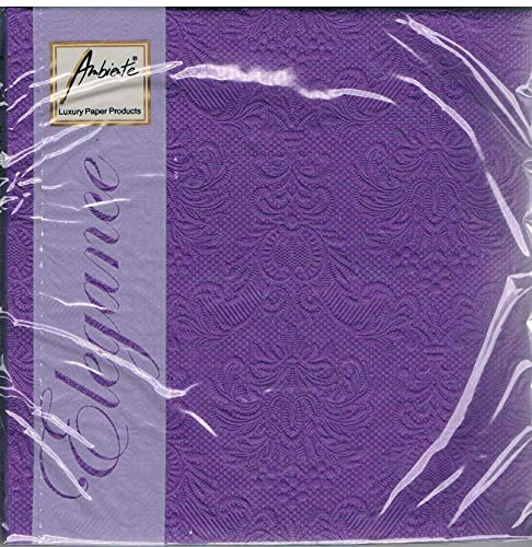 Ambiente - Servietten - Elegance - geprägt - purple / lila