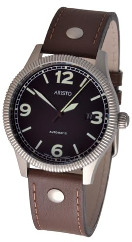 Aristo Herren Uhr Armbanduhr Automatic Edelstahl 3H136 Leder