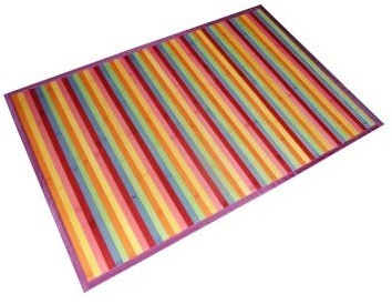 UNIMASA Tapis Bambou Lcc Rayures 060x090 cm Multicolore