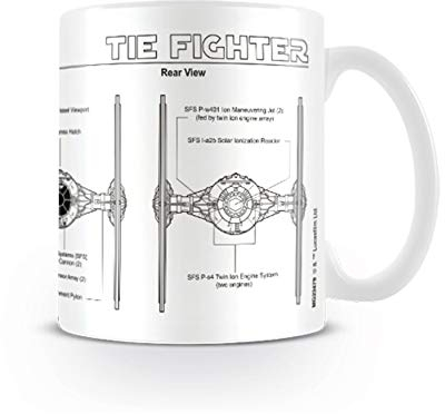 Pyramid International Star Wars Tazza Mug Cravatta Tie Fighter Sketch, Ceramica, Multicolore