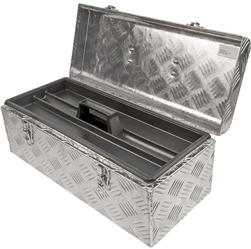 Werkzeugkasten aus Aluminium 57x24x22cm Staubox Alubox abschließbar PKW Anhänger