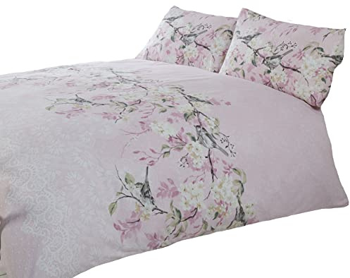Rapport Home Eloise Duvet Set, SuperKing-Pink, Polyester-Cotton, Super-King