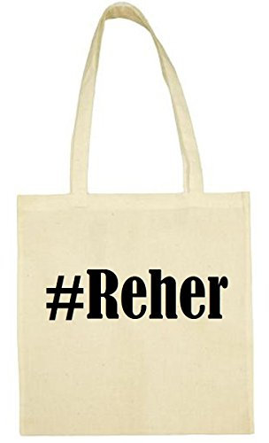 Reifen-Markt Tasche #Reher Größe 38x42 Farbe Natur Druck Schwarz