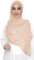 Lina & Lily Damen Hijab Kopftuch Schal mit Glitzer aus Premium Chiffon (Pfirsich)