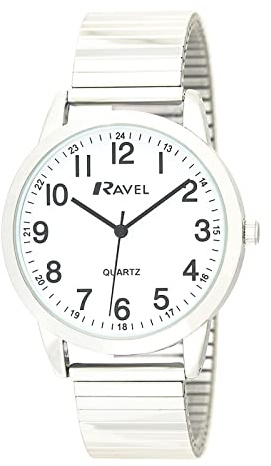 Ravel - Unisex Everyday Quartz Watch with Dotted Minute Track