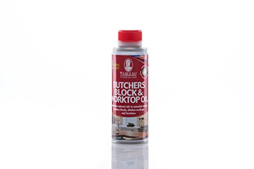 Tableau Butchers Block And Worktop Oil 200ml. Protect and Restore Wood Cutting Boards, Butcher Blocks And Countertops. Solvent Free Worktop Oil. Enhance And Protect Kitchen Worktops Matt Finish