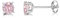 inSCINTILLE Lucciole Orecchini Punto Luce in Argento 925 Rodiato con Zirconia Cubica (Rosa, 0.40 cm)