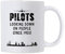 Casitika Tasse mit Flugzeug-Piloten-Motiv, 325 ml, weiße Keramiktasse für Piloten, die seit 1903 auf Menschen schauen, tolle Geschenkidee für Männer und Frauen Chef.