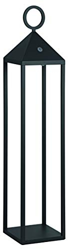 ROSSINI Lanterna Moderna a Led Pic-nic Illuminazione Wireless Senza Fili Dimmerabile Uso Interno/Esterno 2,2watt Luce Calda 2700K IP54 12 Ore di Autonomia (h.67cm, Antracite)