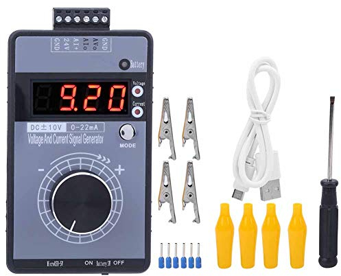 Generador de señal de corriente de voltaje, portátil 0‑10V 0‑22mA Generador de señal digital Simulador analógico de voltaje de corriente ajustable
