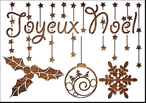 Pochoir A4 en plastique Mylar décoration de Noel n°3
