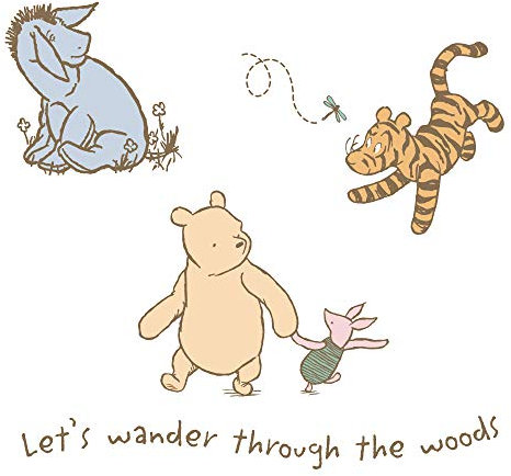 Lambs & Ivy Storytime Pooh Wandaufkleber – Beige, Tiere, Disney, Bär