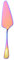 Suneast Pelle à gâteau, pelle à pizza en acier inoxydable - Pelle à tarte d'un côté avec bord dentelé fin - Pour mariages, fêtes, thé de l'après-midi, cadeau d'anniversaire et parents - Coloré