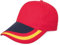 Makio Gorra Bandera de España Regulable Padel Golf Tenis. Gorra 5 Paneles 100% algodón Peinado (Rojo)