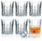 KADAX Juego de 6 vasos de whisky resistentes y universales, para agua, zumos y fiestas (300 ml, rayas)