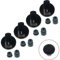Aspares 4x Oven Cooker Black Hob Flame Burner Hotplate Control Switch Knobs For Neff