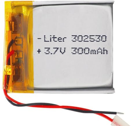 Batterie 302530 LiPo 3.7V 300mAh 1.11Wh 1S 5C Liter Energy Battery pour l'électronique Rechargeable Téléphone Portable Smartwatch GPS - Ne Convient Pas à la Radiocommande 32x25x4mm (300mAh|302530)