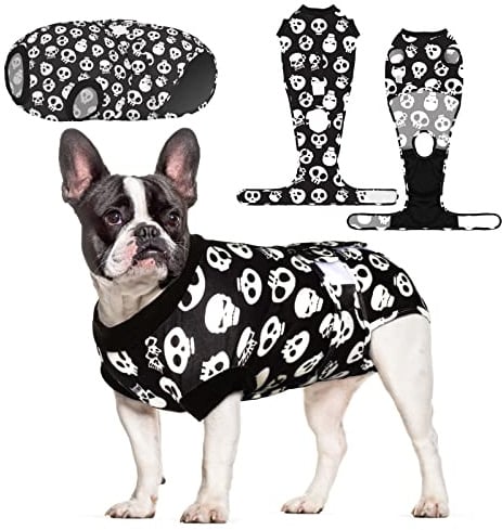 CuteBone Dog Surgery Recovery Suit Cat Surgical Onesie Female Body Suits Male Prevent Pet from Licking Wounds SSF05M