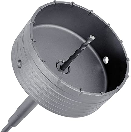 GUICGOC 6 inch / 152mm Concrete Hole Saw with 220mm SDS Plus Shank Connecting Rod,Tungsten Carbide Teeth Cement Hole Saw for Cement Brick Concrete Stone Wall (6 inch (152mm))